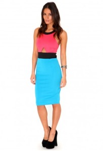 Rata Cut Out Contrast Triangle Midi Dress from Missguided: £29.99